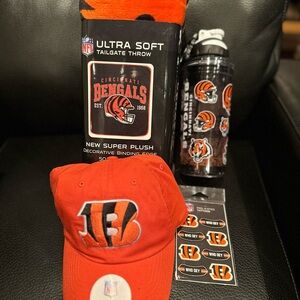 🏈 NWT 🏈 NFL Cincinnati Bengals Orange & Black Fan Gear Set